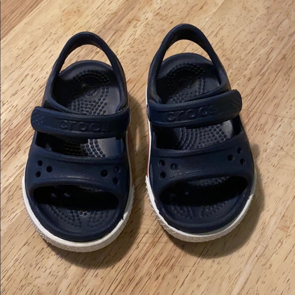 Navy Blue Croc Sandals